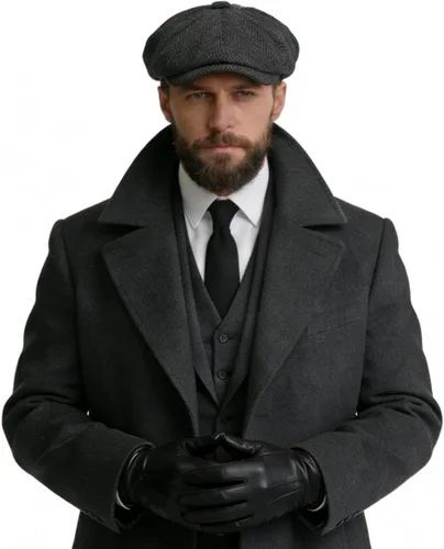 Vista 2 de Sombrero de espiga clásico para hombre, gorra plana de Newsboy Gatsby Ivy Cabbie