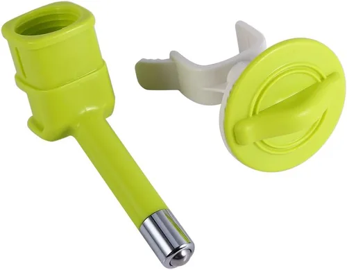 Vista 6 de Dispensador de agua para mascotas, alimentador automático para perros y gatos, fuente sin goteo, cabezal de botella, boquilla colgante antifugas