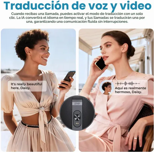 Vista 7 de Dispositivo de traductor AI, traductor inteligente portátil para traducción en tiempo real de 165 idiomas, Traductor de idiomas portatil de bolsillo