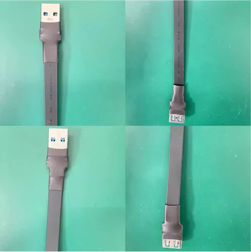 Vista 5 de ADT-Link - Cable de extensión USB 3.0 tipo A macho a USB A hembra, 90 FPV, delgado, plano, suave, flexible, FPC (9.8 in, S1A-S4B)