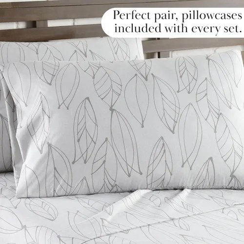 Vista 227 de Southshore Fine Living, Inc. Colección Winter Brush, juego de sábanas de 3 piezas para cama individual, sábana bajera con bolsillo profundo de 14