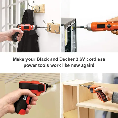 Vista 7 de Paquete de 2 baterías de 3500 mAh Ni-Mh 3.6V para Black and Decker Versapak Gold Battery VP100 VP100C VP105 VP105C VP110 VP110C VP130 VP142 VP143