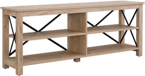 Vista 19 de Henn&Hart Soporte rectangular de TV para televisores de hasta 55 pulgadas en blanco, soportes de TV para la sala de estar