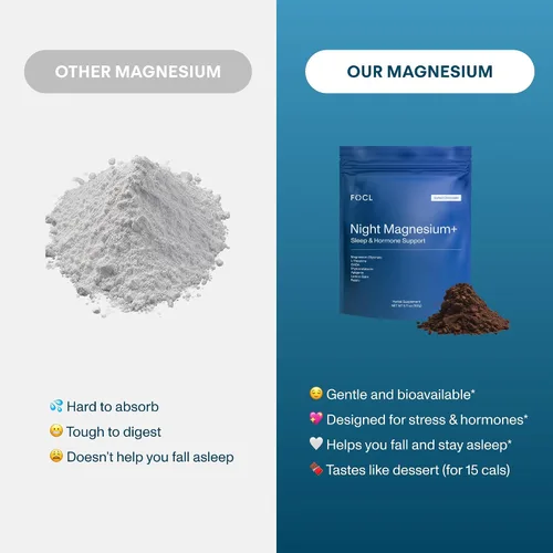 Vista 5 de FOCL Mezcla de bebida nocturna de magnesio para dormir, polvo natural para ayudar al sueño para adultos con L-teanina, apigenina, reishi y GABA, sin