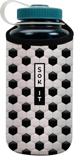 Vista 236 de Sok It BotlSok Funda para botella de agua con cubierta de neopreno aislante (Floral abstracto, se ajusta a CamelBak o Nalgene de 12 onzas)