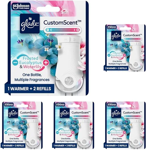 Vista 15 de Glade PlugIns Refills with CustomScent Technology, Eucalyptus & Waterlily, 1 Warmer + 2 Refills