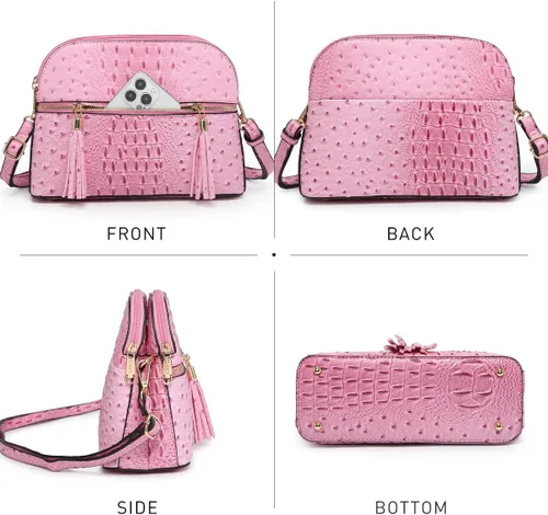Vista 3 de Dasein - Bolso de hombro para mujer con cremallera y múltiples bolsillos
