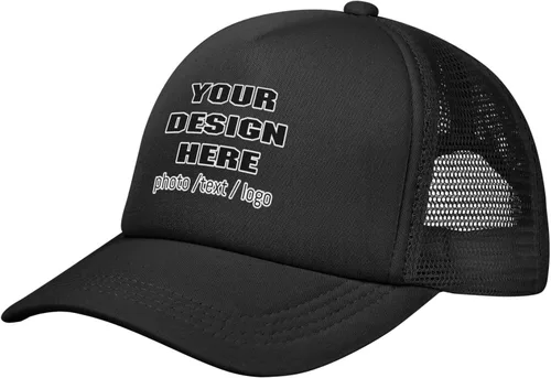 Vista 2 de Gorra de béisbol personalizada para hombre, gorra de béisbol personalizada con tu texto, color negro