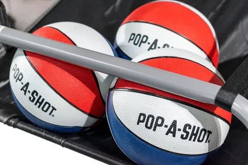 Vista 5 de Pop-A-Shot - Tailgate Game with NCAA Graphics l Arcade Basketball Inside, Out, and On The Go Infrared Sensor Scoring 3 Balls Foldable