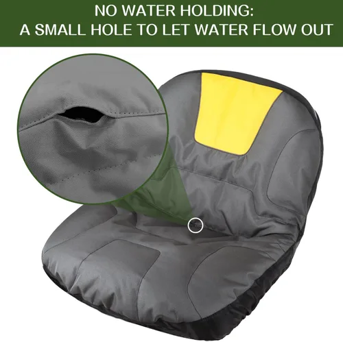 Vista 7 de Funda de asiento para cortacésped, funda de asiento de tractor Oxford de poliéster resistente con superficie acolchada de cojín, compatible