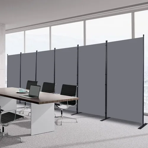 Vista 13 de Divisor de habitación portátil de 6 pies y pantallas de privacidad plegables, divisor de tela de 102 pulgadas de ancho para separación