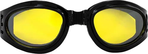 Vista 2 de Global Vision Gafas de aventura para hombre con bolsa Espejo negro-amarillo