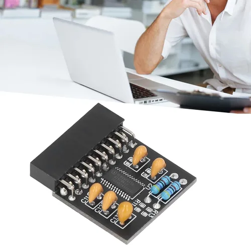 Vista 2 de Módulo de seguridad TPM 2.0 Plataforma confiable de 20 pines para cifrado de placa base de PC y protección de seguridad del sistema
