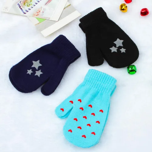 Vista 3 de Cooraby - 6 pares de guantes unisex mágicos de punto, elásticos, de invierno, para bebé