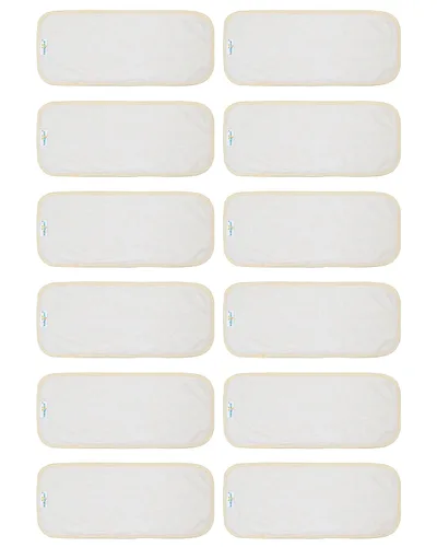 Vista 11 de babygoal Insertos de pañales de tela reutilizables, paquete de 12, absorbentes y transpirables, insertos de microfibra de 3 capas para pañales