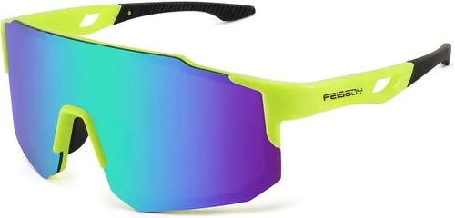 Vista 12 de FEISEDY Gafas de sol deportivas para hombres, mujeres y adolescentes - Béisbol, ciclismo, ciclismo UV400 protección B2388