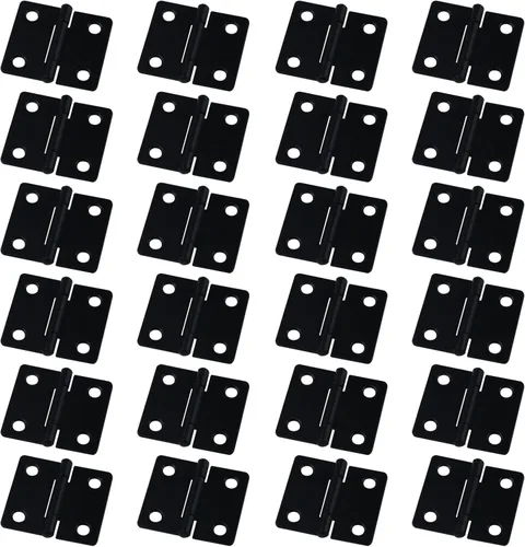 Vista 6 de Antrader Bisagras para Gabinete, Bisagra de Tope Plegable de Metal de 1" x 3/4" para Puerta de Gabinete y Armario, Negro, Paquete de 24