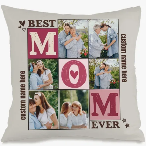 Vista 9 de Personalized Family Photo Pillow Case with one Image and Sentimental Text Adding Warmth to Your Home and offering a Beautiful idea