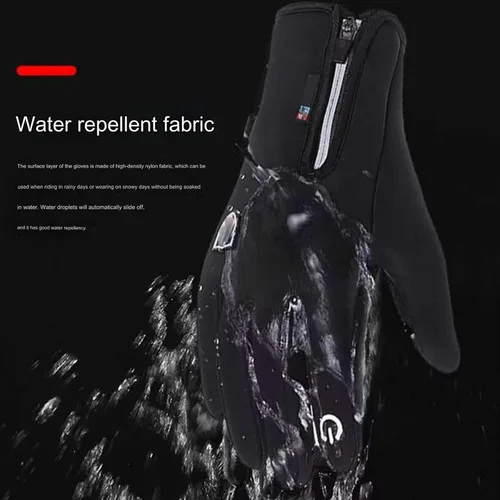 Vista 5 de LASULEN Dazzlesport Guantes deportivos para exteriores cortos Plus terciopelo resistente al viento impermeable Dazzlesport Guantes deportivos al