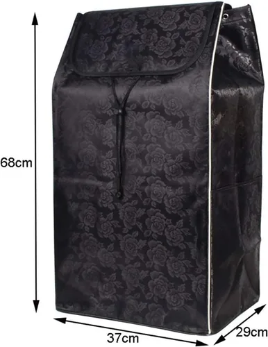Vista 2 de THEGA Bolsa de repuesto para carrito de compras de gran capacidad, rojo, 72L, tela Oxford