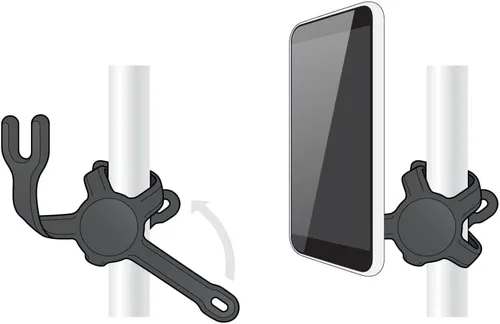 Vista 6 de PopSockets Soporte y soporte flexible para teléfono, soporte de trípode para teléfono, soporte universal para dispositivo - negro pequeño