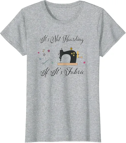 Vista 38 de It's Not Hoarding If Its - Camiseta de costura para acolchado, Blanco, S