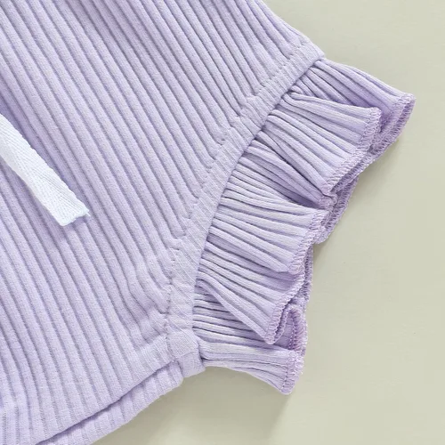 Vista 6 de Ropa de bebé recién nacida, sin mangas, con flores, enterizo, pantalones cortos, conjunto de verano