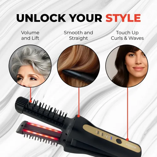 Vista 9 de YA-MAN SPA Styler® Volumen Inalámbrico + Suave - Estilo Inalámbrico, Reimaginado. Cepillo caliente híbrido + plancha plana