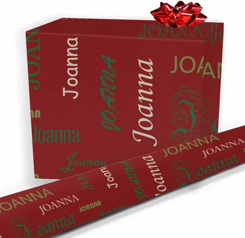 Vista 30 de Nombre personalizado en papel de regalo, rollo de papel de regalo personalizado con texto, regalo personalizado, unisex, adultos, hombres, mujeres