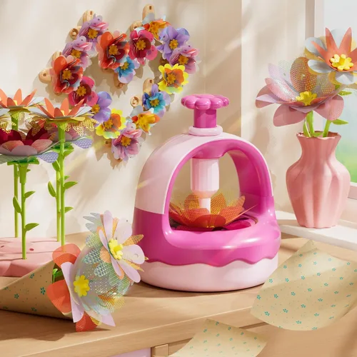 Vista 9 de Kit de manualidades de ramo de flores de tela, juguete de artes y manualidades DIY para niños, juego de actividades creativas para hacer flores
