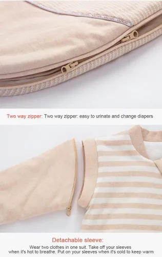 Vista 2 de Babyah 3-Way Zipper Sleeping Bag Sack for Toddler Baby Girl Boy Unisex Baby Sleep Sack, Baby Sleeping Bag