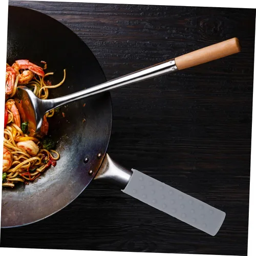 Vista 5 de Uonlytech - Funda de silicona para mango de olla de escaldado, funda sin sartén para calor, diseño ligero que se adapta a asas de utensilios