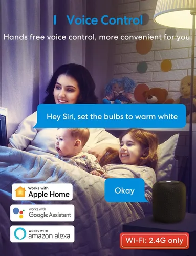 Vista 2 de Meross Bombilla inteligente, bombillas LED BR30 con WiFi de inundación compatibles con Apple HomeKit, Alexa, Google Assistant y SmartThings