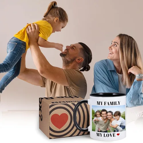 Vista 7 de Taza personalizada con foto de 11 onzas en ambos lados, taza personalizada con logotipo fotográfico, texto, regalos personalizados para Navidad