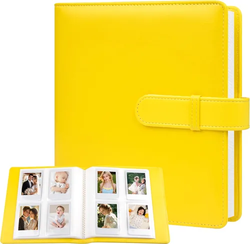Vista 14 de Álbum de fotos de 320 bolsillos para fotos Polaroid de 2 x 3 pulgadas y Fujifilm Instax Mini, funda de piel sintética con caja de regalo premium