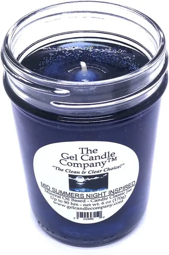Vista 3 de Vela en tarro clásica inspirada en la noche de mediados de veranos con aroma a base de aceite mineral de hasta 90 horas The Gel Candle Company