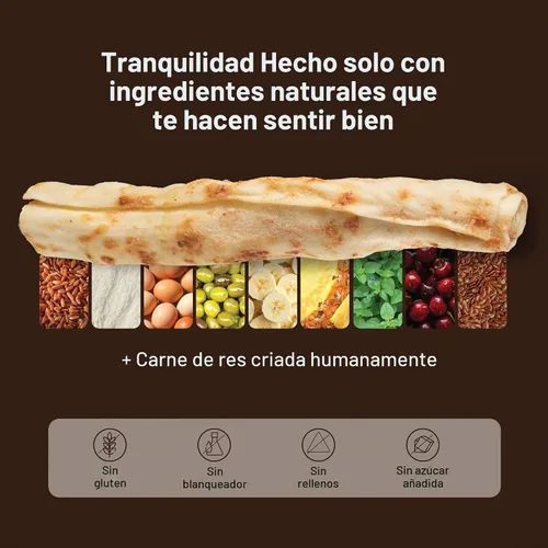 Vista 3 de Earth Animal No Hide Stix - Palitos masticables sin cuero de larga duración para perros pequeños, sabor a carne de res - Paquete de valor de 20
