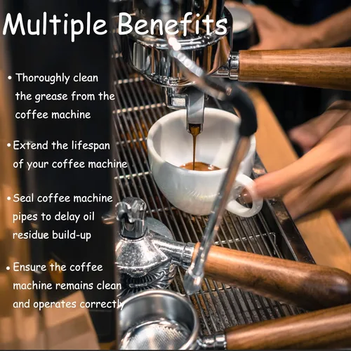 Vista 3 de Tabletas de limpieza de café expreso trifásicas, tabletas de limpieza de café, limpieza profunda, extiende la vida útil de tu máquina de café