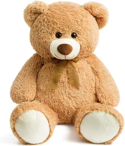Vista 18 de HollyHOME Oso de peluche grande para cumpleaños y día de San Valentín, peluche para niños y novia, 36 pulgadas, color beige