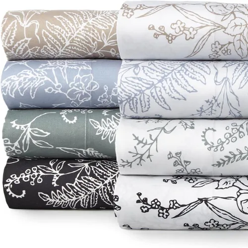 Vista 130 de Southshore Fine Living, Inc. Colección Winter Brush, juego de sábanas de 3 piezas para cama individual, sábana bajera con bolsillo profundo de 14
