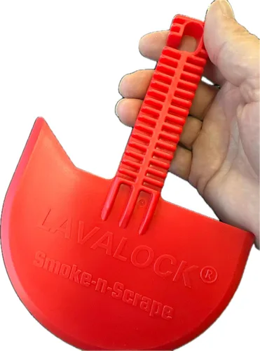 Vista 7 de LavaLock Smok-n-Scrape - Parrilla y raspador para ahumar, herramienta de limpieza para removedor de residuos para hervidor Weber, Weber Smokey