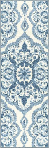 Vista 47 de Maples Rugs Vivian Medallion - Alfombra de área, fabricada en Estados Unidos, lavable, antideslizante, alfombra de interior para cocina, entrada