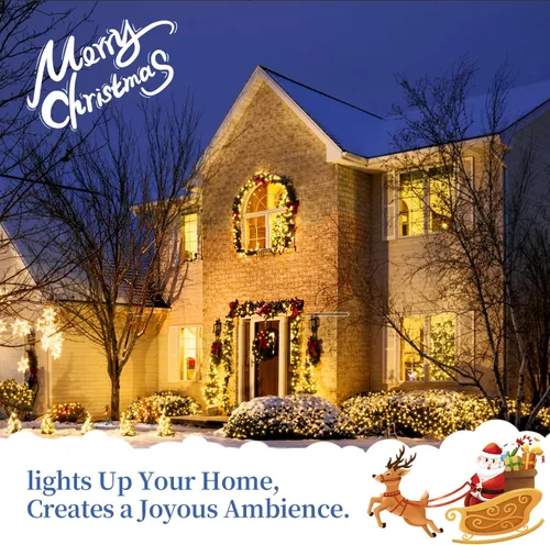 Vista 9 de Clips de luz navideños, clips de luz de Navidad, ganchos de canaleta para colgar al aire libre para decoración de Navidad, cadena de luces