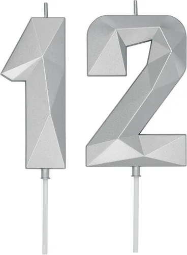 Vista 201 de DERVENTA Vela Grande de Cumpleaños Número 3D Verde Luminoso de 3.7 Pulgadas Celebración de Fiesta Aniversario Decoración Adorno para Pastel 1 Pieza