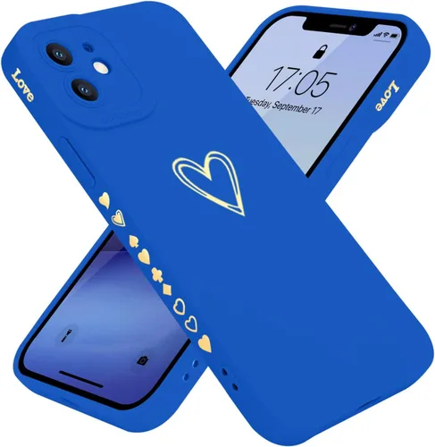 Vista 22 de Teageo Funda compatible con iPhone 12 Pro Max de 6.7 pulgadas para mujeres y niñas, bonito corazón de lujo