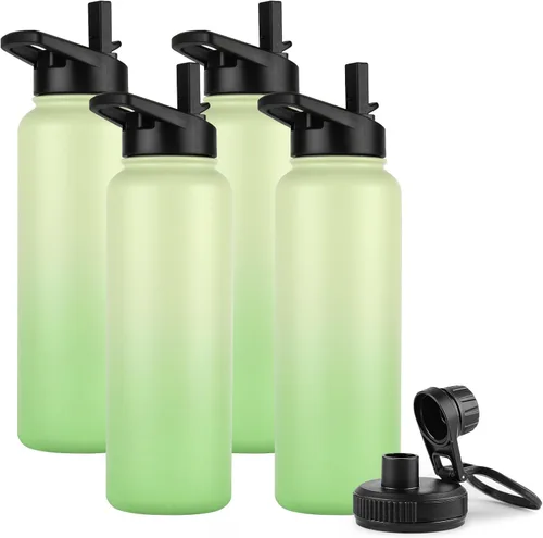 Vista 41 de DOMICARE Botella de agua para niños de 16 onzas para la escuela, de acero inoxidable, con aislamiento al vacío de doble pared, botella de agua