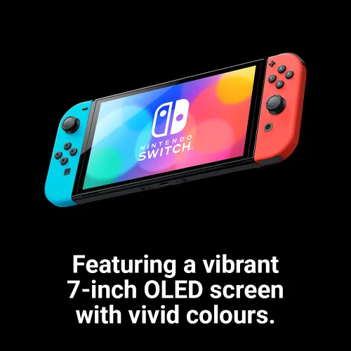 Vista 2 de Nintendo Switch OLED Model - Neon BlueNeon Red