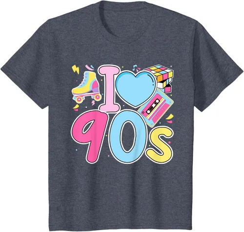 Vista 71 de I Love 90's Retro Style Nostalgia Vibe Funny 1990's Party T-Shirt Negro
