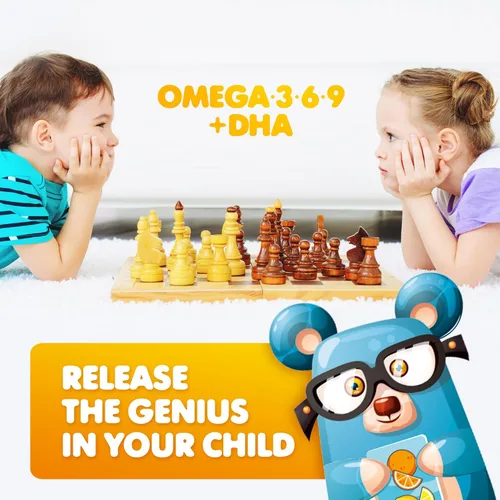 Vista 3 de DR. MORITZ Gomitas veganas Omega 3 para niños y niños pequeños (90 unidades), gomitas Omega 3 para niños para la salud del cerebro y el corazón, sin