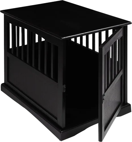 Vista 9 de Casual Home Mueble de madera para perros de interior, jaula para perros, mesa auxiliar, mesa de noche, cuna para perros con cierre de seguridad